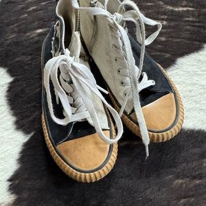 Nununu Black and White High-Top Sneakers